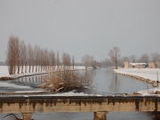 Snowy countryside and Muzza channel