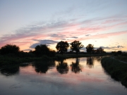 Sunset on the Muzza channel